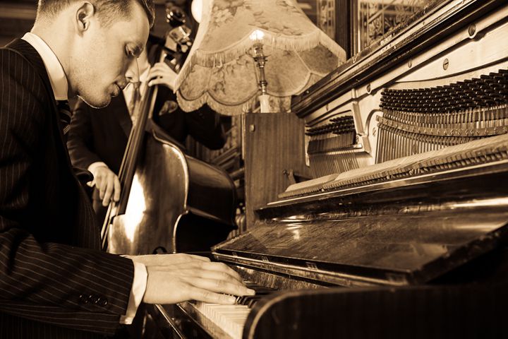 A man playing the piano