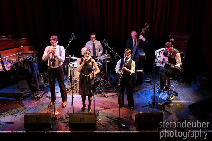 Shirt Tail Stompers performing on stage